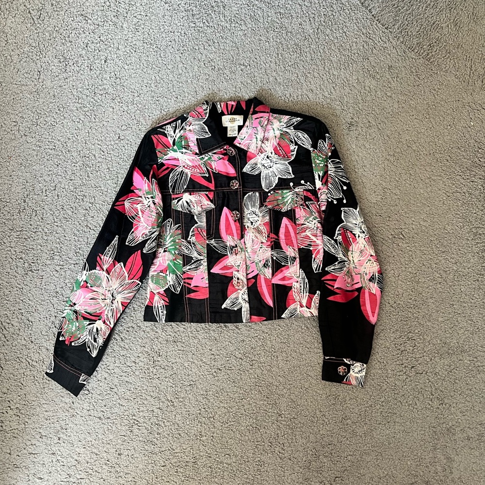 Sandy Starkman Floral Silk Jacket